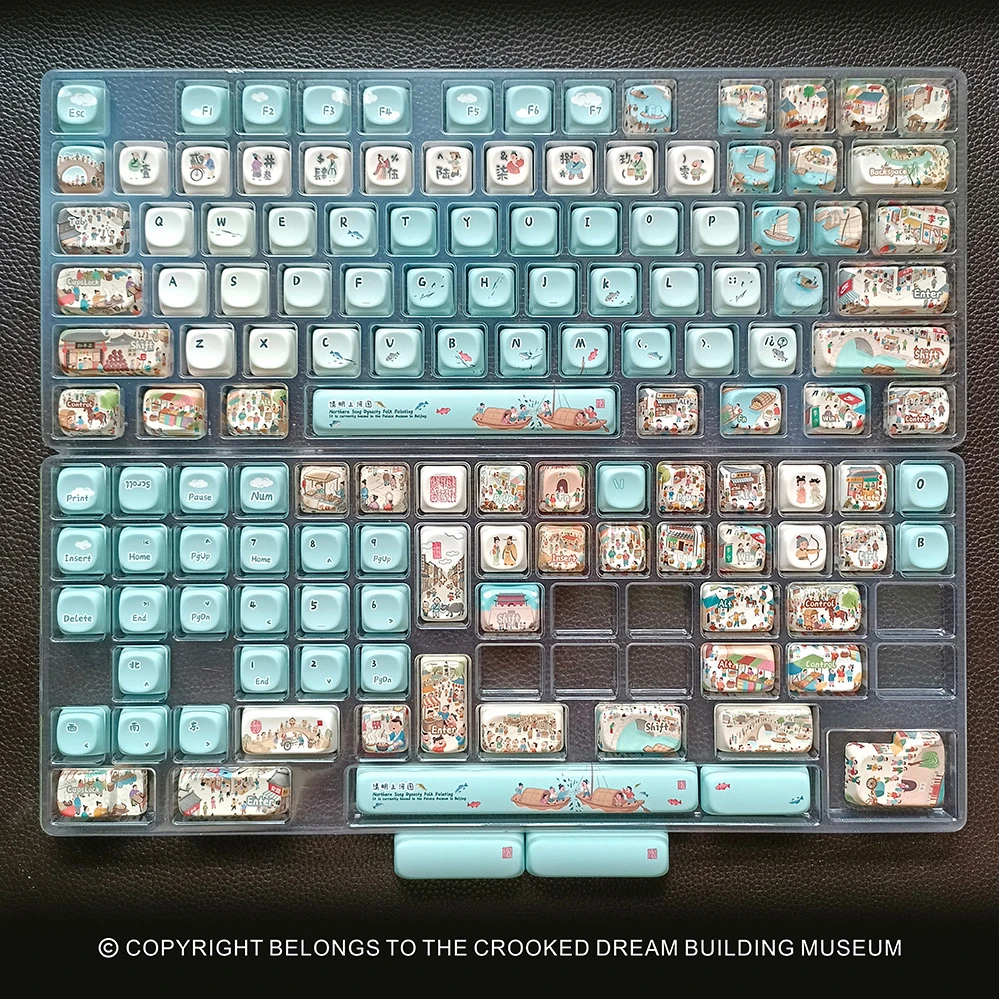 Фото Trend Qingming Shanghetu Keycap MOA/Оригинальная высота PBT Пятисторонняя сублимация №3