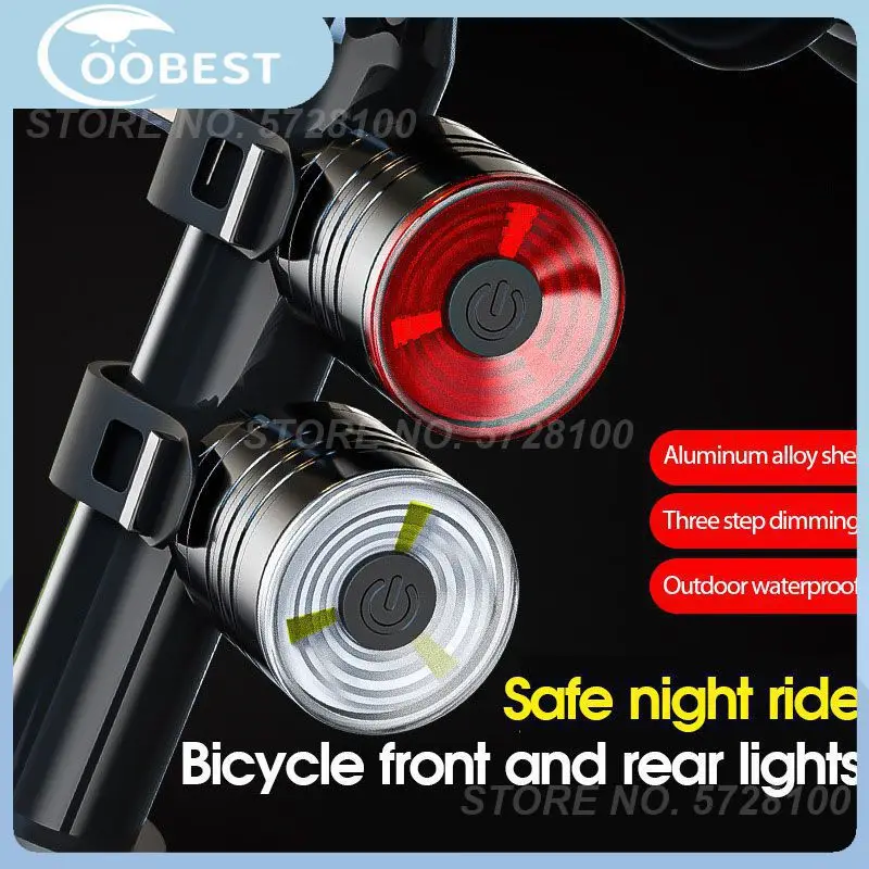 

Задний фонарь для велосипеда, задний фонарь из алюминиевого сплава, белый, красный шлем, фонарь для езды в ночное время, задний фонарь для горного велосипеда со встроенной батареей