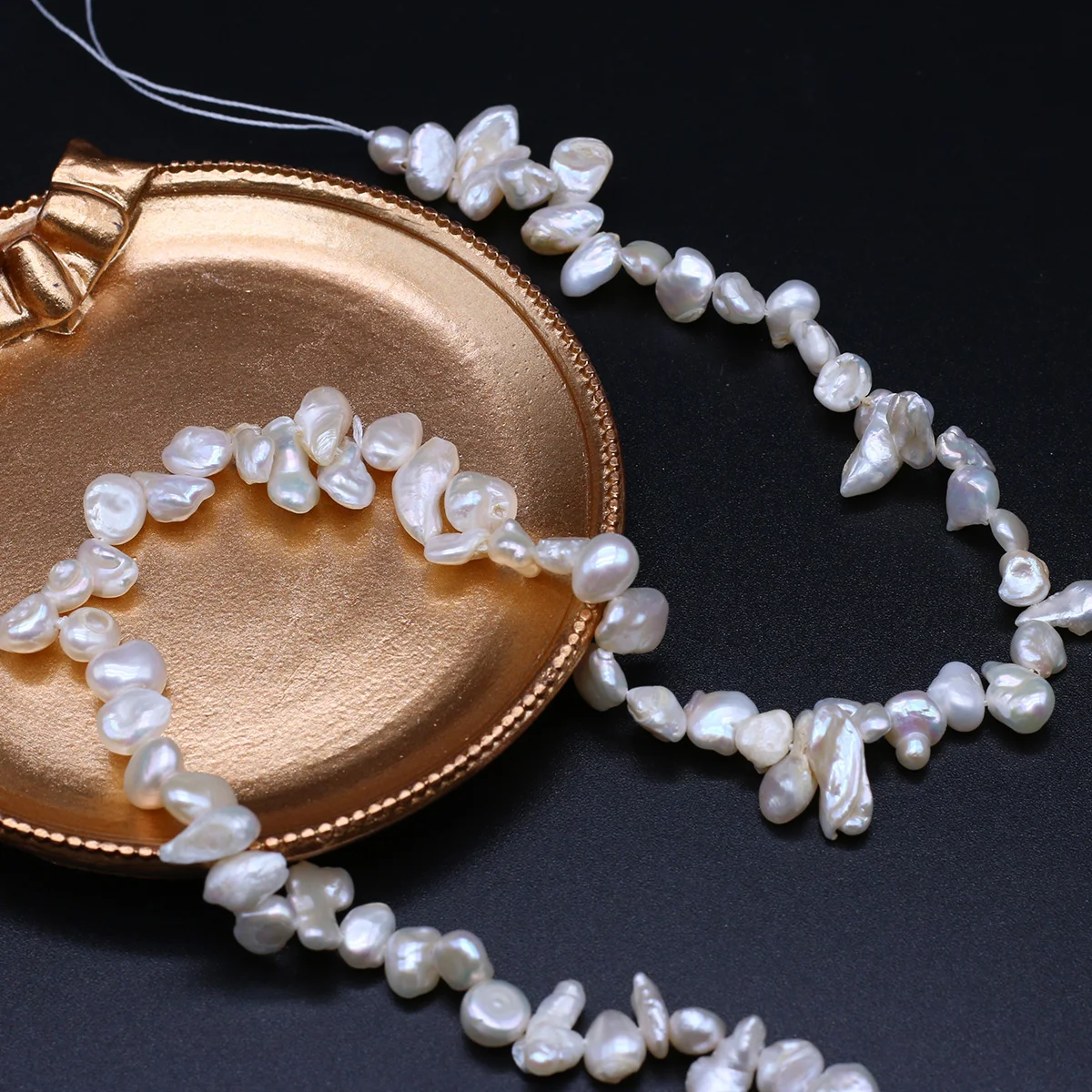 Irregular Shaped Pearls Natural Fresh Water High Gloss High-quality Pearls 9-10mm Jewelry Making DIY Necklaces Earrings Accessor