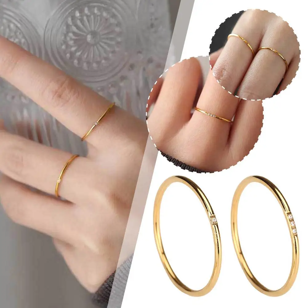 Новые простые кольца из нержавеющей стали золотого цвета антиаллергенные