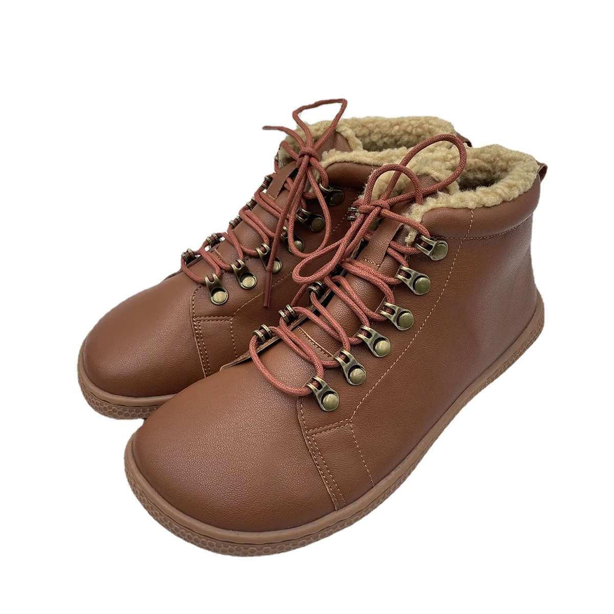 Tipsietoes лучшие брендовые кожаные зимние ботинки босиком с искусственным мехом