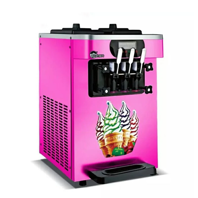 

18-22L/H коммерческая машина для производства мягкого мороженого, 3 вкуса, смешанный вкус, 1700 Вт, R22/R410A, вертикальная электрическая машина для пр...