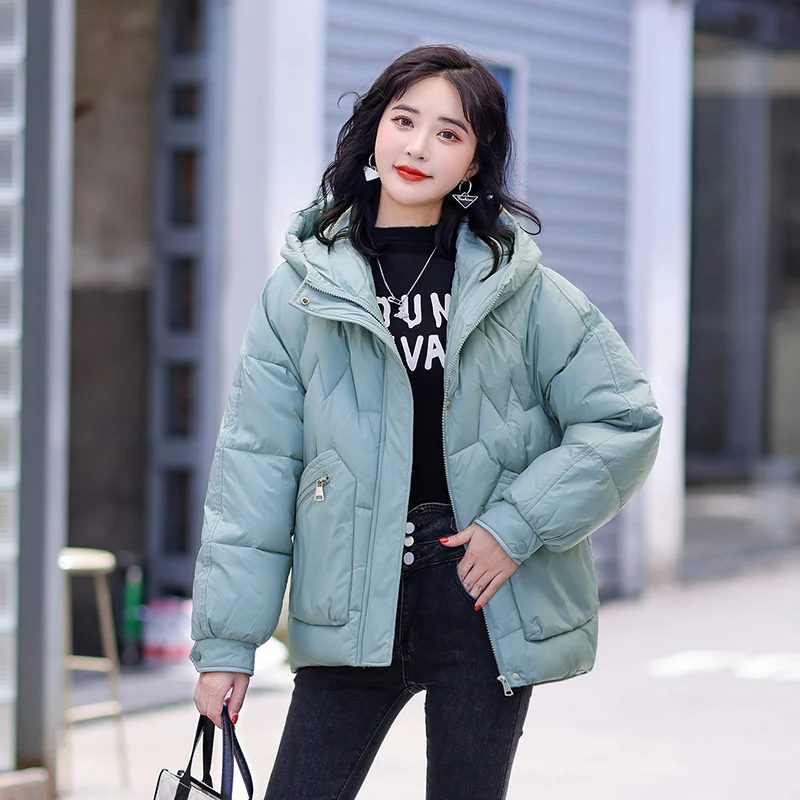 

2022 New Winter Jacket Women Parkas Coat Hooded Female Jackets Thick Warm Overcoat Cotton Padded Parka Jacket Outerwear