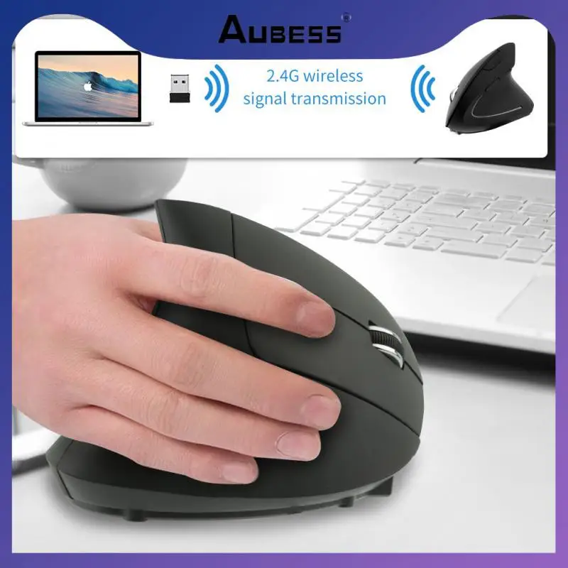 

Cool Shark Gaming Vertical Mouse Right Hand Upright Mouse Charging Mice Mouse For Pc Laptop Office Home New 2.4g Usb Creative