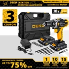 Беспроводная Дрель DEKO, мощный мини-шуруповерт 16 В с литий-ионным аккумулятором DC для деревообработки