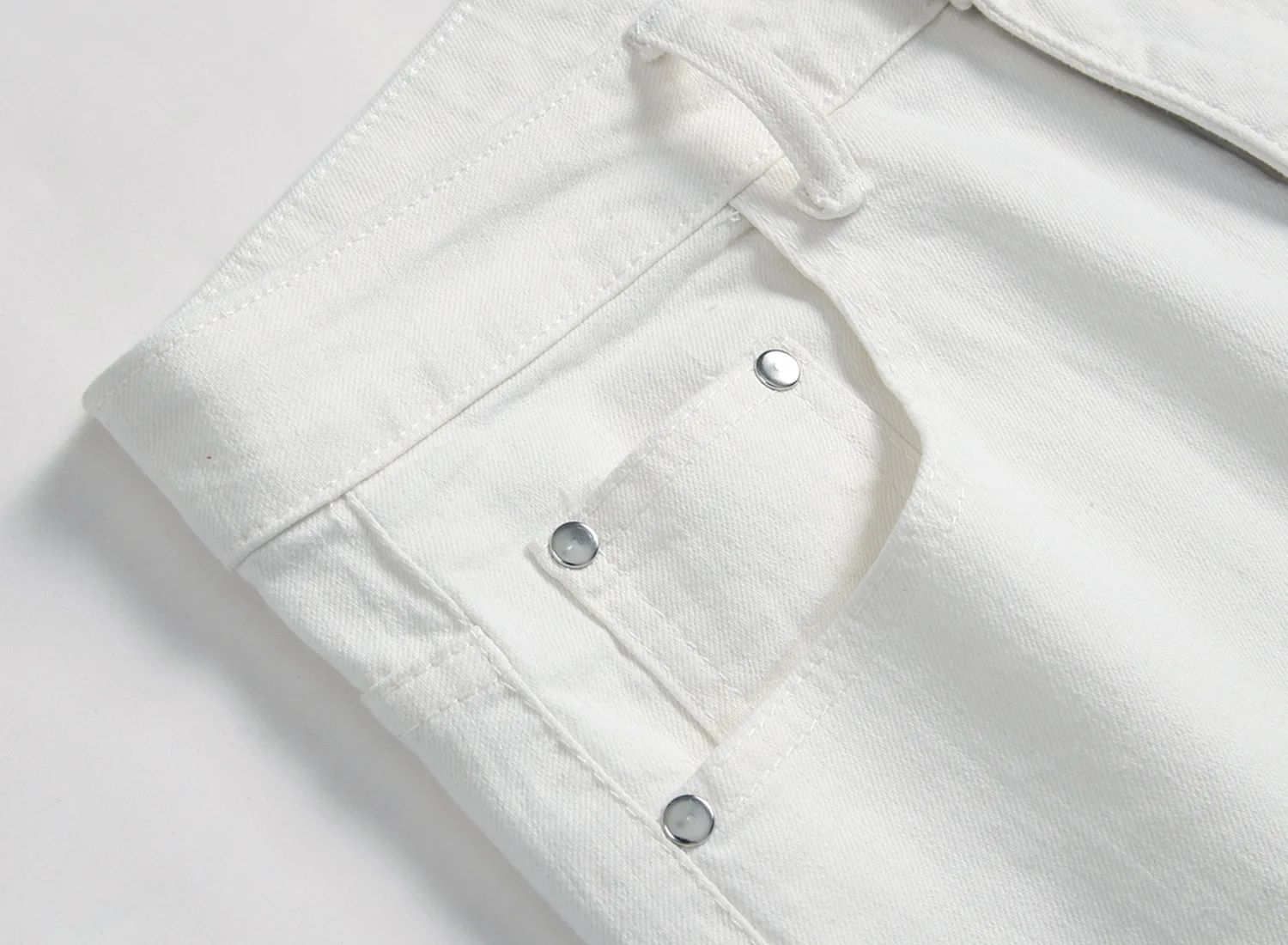 Men's Hanging White Red Gradient Slim Fit Jeans Fashion Stretch Straight Denim Pants Trouser European American Male Clothing