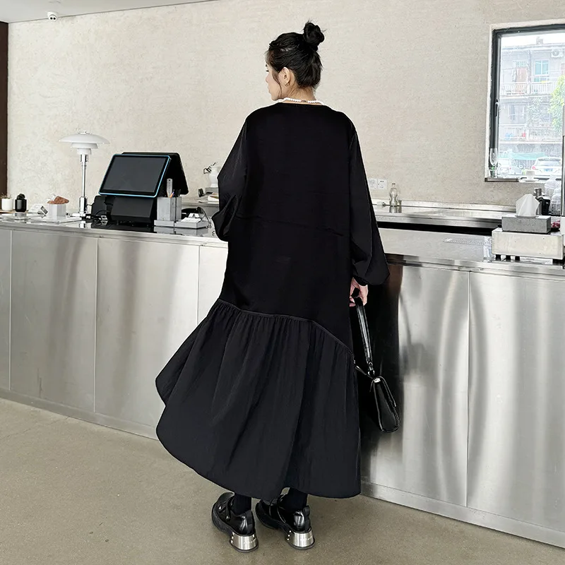 GetSpring женское платье 2024 осеннее темпераментное универсальное лоскутное с