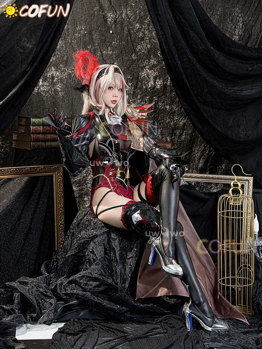 COFUN Эксклюзивный Succubus Eula Косплей Genshin Impact Ver. Костюмы на Хэллоуин размер S-3XL