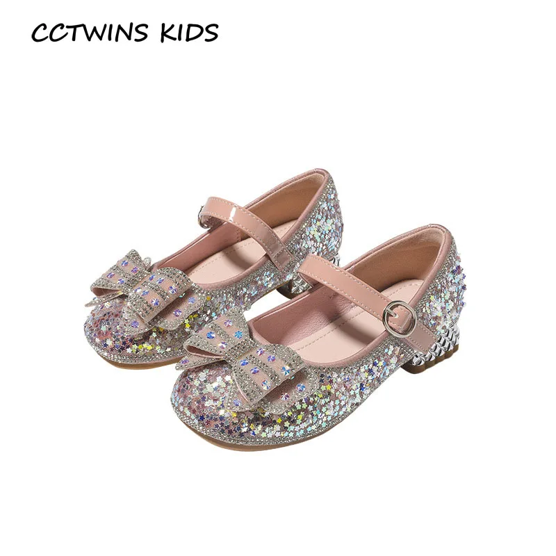 Детские туфли принцессы, весна 2023, детские модные брендовые туфли Мэри Джейн, танцевальные туфли, блестящие детские туфли на низком каблуке ...