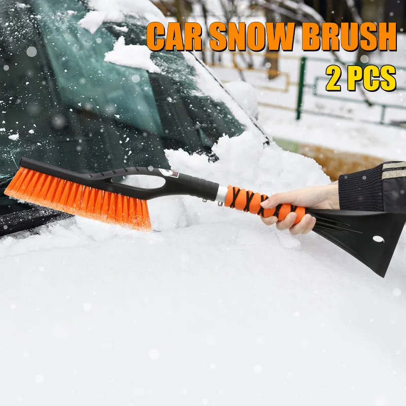 

MATCC 2Pcs Two-in-one Vehicle Snow Brush Detachable Ice Scraper With Ergonomic Foam Handle Snow Removal Brush For Auto Suv Truck