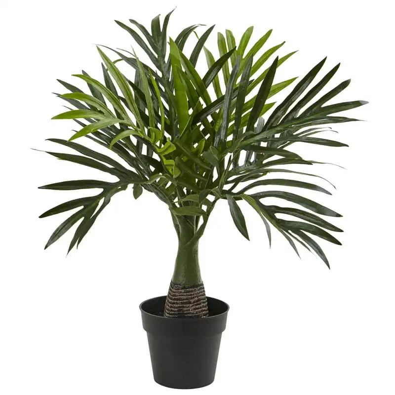 

Plastic and Polyester Mini Areca Palm Artificial Plant, Green Boho room decor Olive branches artificial Monstera Hanging vines L