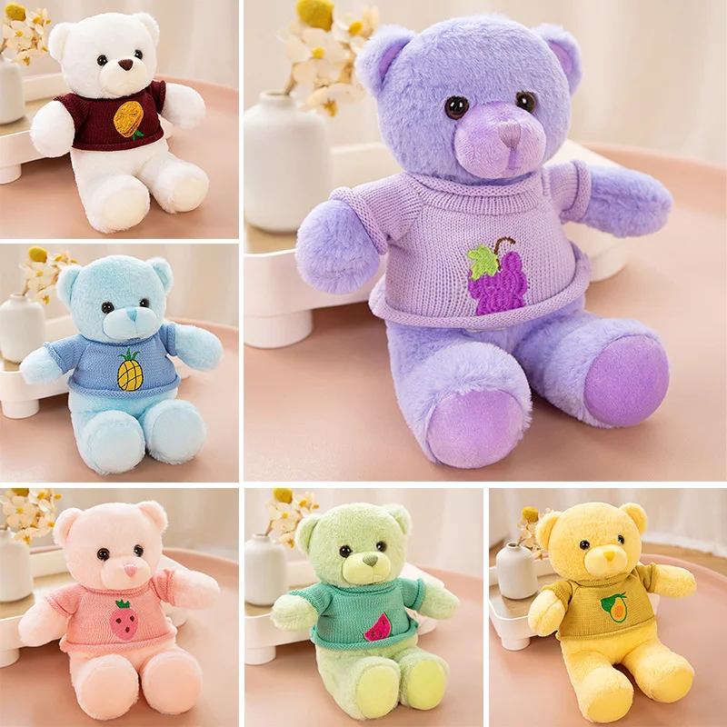 

30/40cm Sweater Bear Plush Doll Cute Stuffed Animals Teddy Bear Plushies Doll Anime Soft Kids Toys for Girls Kawaii Room Decor