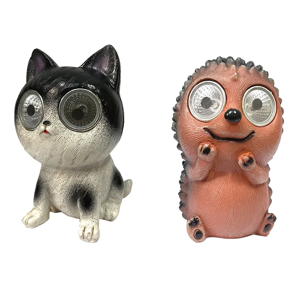 

Resin Animal Garden Statue Figurine - Solar Powered Outdoor Lights for Indoor Garden Lawn Yard Decorations, Housewarming Gift