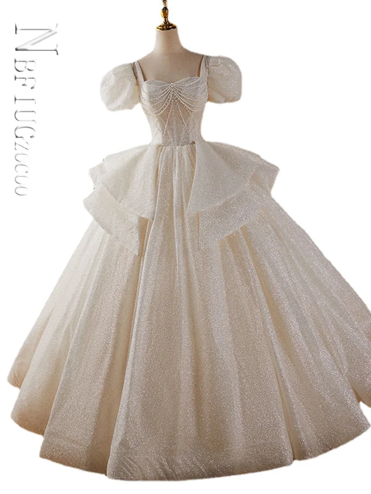 

New Arrivals Short Sleeve Gorgeous Ball Gown Wedding Dresses Vestidos De Novia