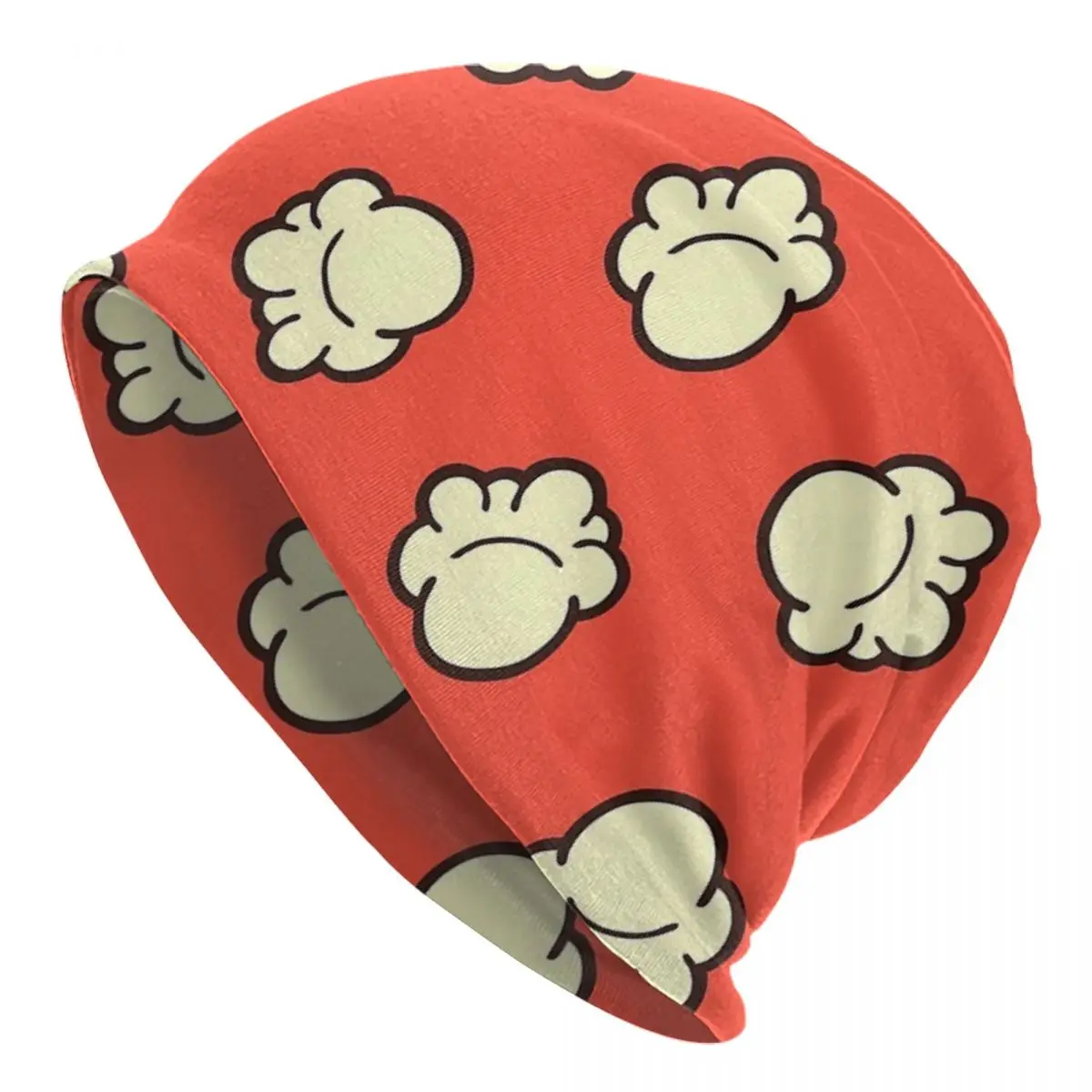 

Popcorn Pattern Winter Caps Women's Hats Men's Bandanas Octopus Modify the face All-match Trendy Warm Hat No brim Soft Elastic