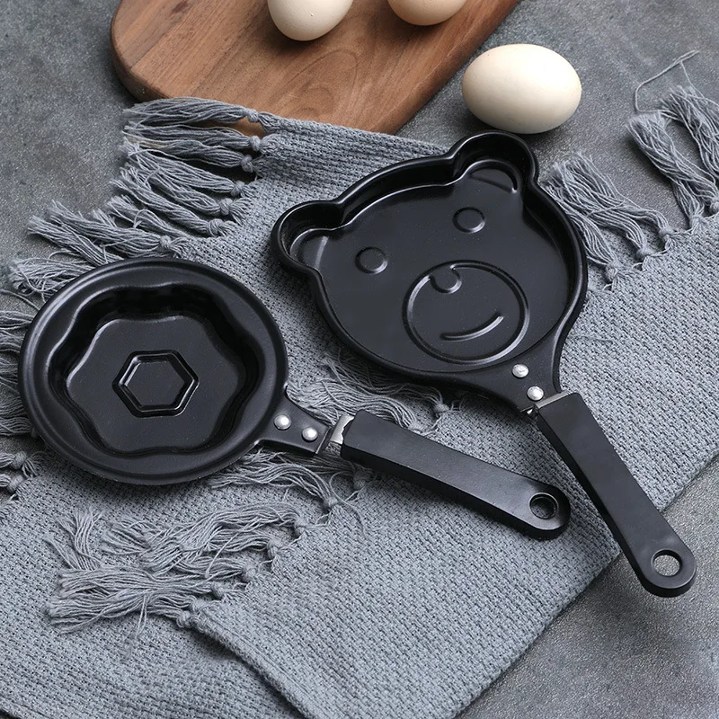 DIY Mini Breakfast Love Frying Pan Various Cartoon Frying Pan Heart-shaped Non Stick Egg Pan Pots and Pans  Cast Iron images - 6