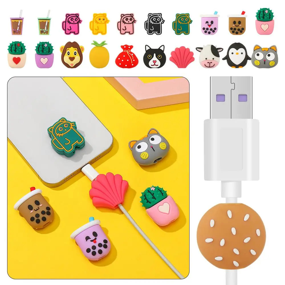 Защитная пленка для USB-кабеля провода наушников мультяшный спиральный протектор