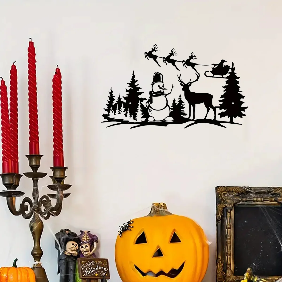 Великолепное очаровательное рождественское металлическое настенное искусство