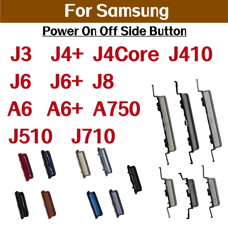 Фото Кнопка питания и кнопки регулировки громкости для Samsung Galaxy J3, J4+, J4 Core, J410, J6, J6+, J8, A6, A6+, A750, J510, J710 №1