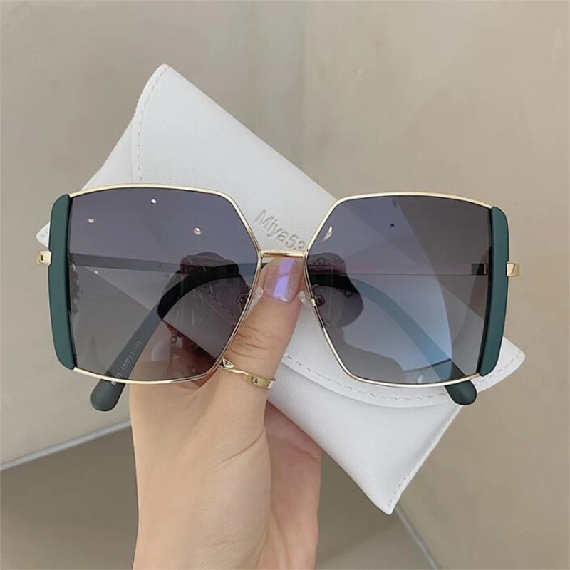 

2022 oversize vintage quadrado feminino óculos de sol 2022 moda feminina eyewear luxo na moda marca design tons para senhoras