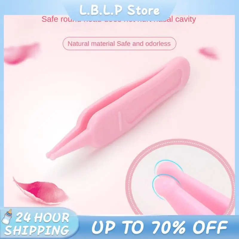 Anti-skid Design Baby Booger Clip Round Head Smooth Baby Cleaning Tweezers Safe Cleaning Tweezers Baby Daily Care Clip