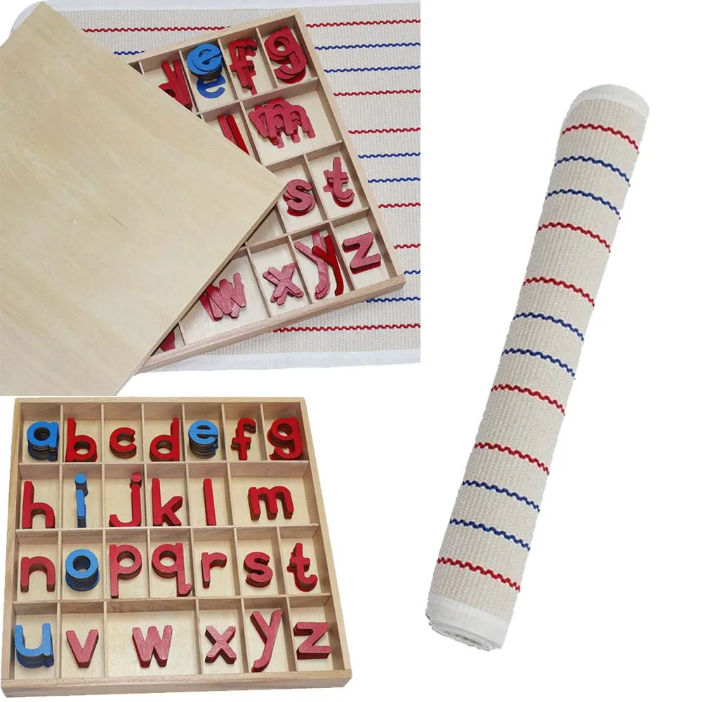Blue Red Letter Of The Alphabet Toys For Children Montessori Language