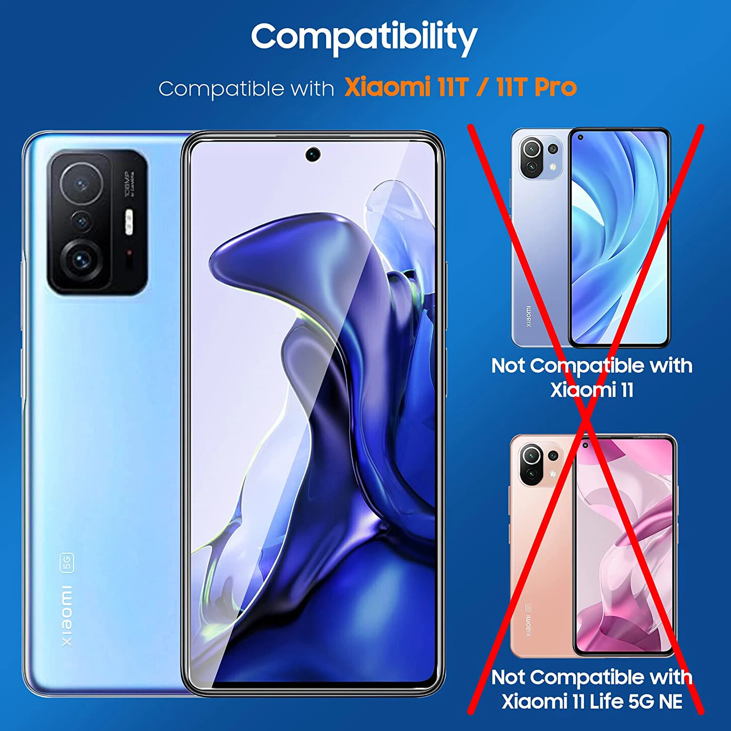 2/4 шт. закаленное стекло для Xiaomi 11T / Pro защита экрана стеклянная пленка