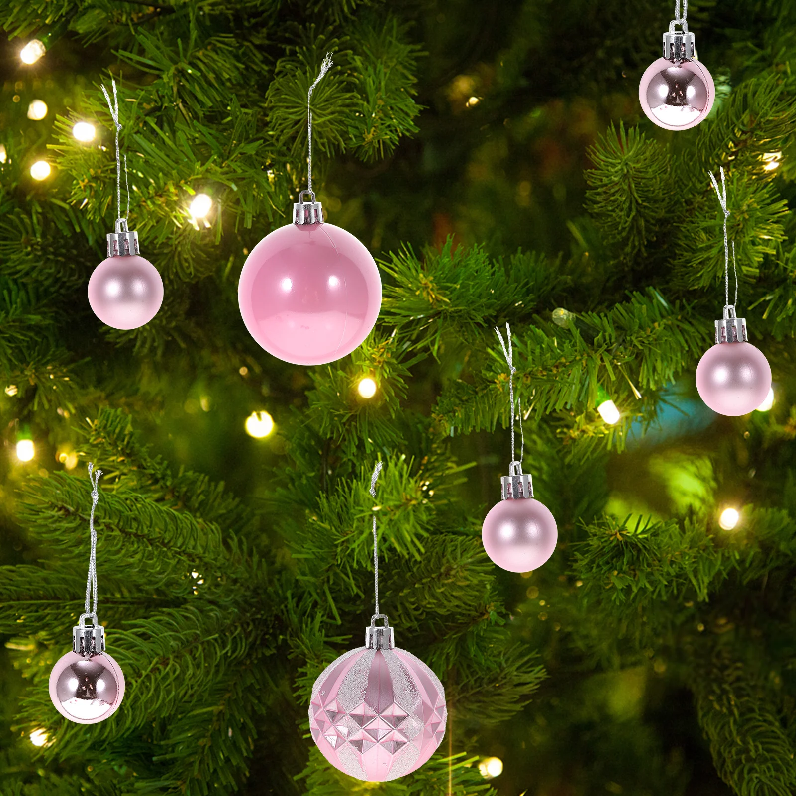 

40 Pcs Christmas Balls Decor Hanging Pendant Xmas Decoration Spherical Ornaments Tree