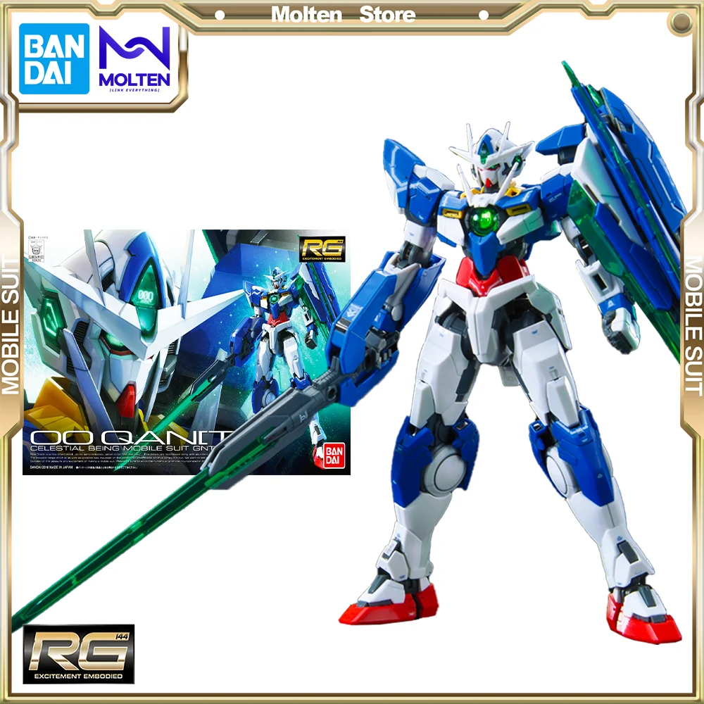 

BANDAI Original 1/144 RG GNT-0000 00 QAN[T] Gundam 00 (Double O) Gunpla Model Kit Assembly/Assembling Anime Action Figure