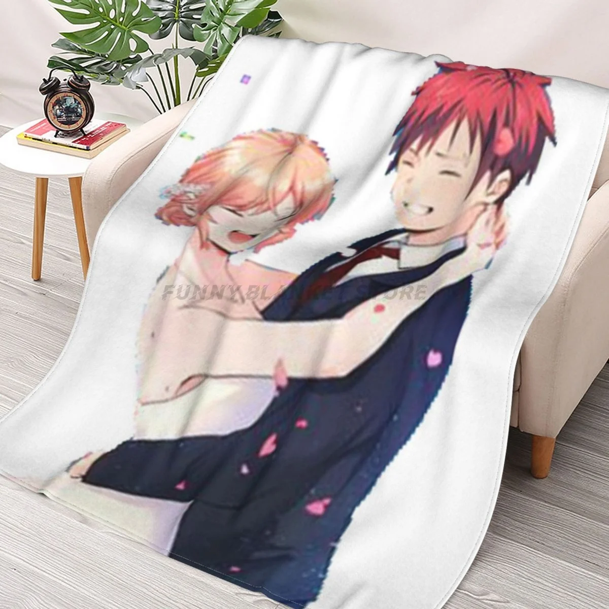 

Food Wars Throws Blankets Collage Flannel Ultra-Soft Warm picnic blanket bedspread on the bed