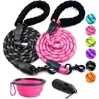 поводок для собак Амуниция и аксессуары товары для собак товары для животных товары для кошек ошейник для собак ошейник для кошек для собак 3 в 1, Светоотражающий Поводок для собак среднего и крупного размера