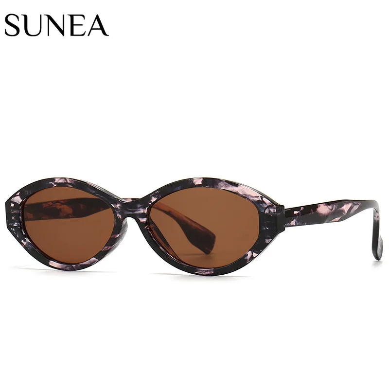 

Women Sunglasses Fashion Oval Sunglass Small Frame Macaroon Sun Glasses Retro Luxury Designer UV400 Brown Shades Eyewear