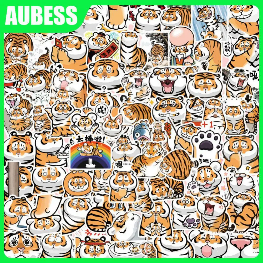 

Cartoon Stickers Funny Clear Pattern Children Stickers Waterproof Good Adhesion Performance Sticker Cute Tiger Sticker Reusable