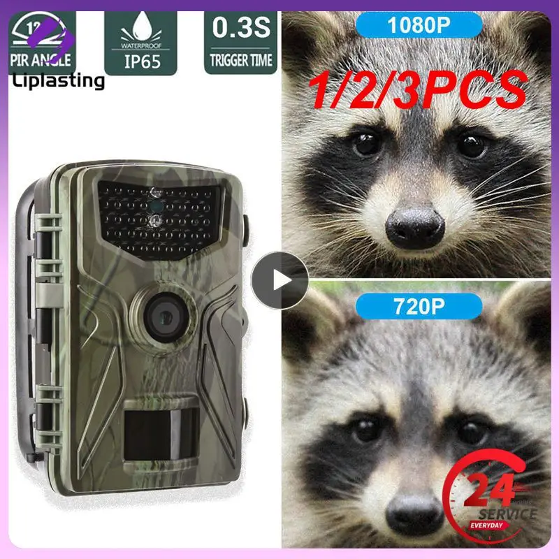 

1/2/3PCS 1080P Hunting Trail Camera Wildlife Tracking Surveillance HC804A Infrared Night Vision Wild Cameras Photo Traps