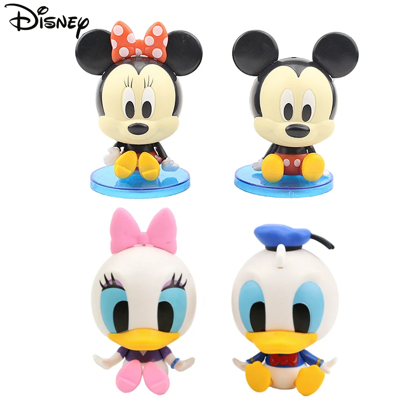 

Disney Donald Duck Daisy Mickey Mouse Action Figure Doll Surprise Ball Model Diy Assembly Cake Decoration Ornament Kid Toy Gift
