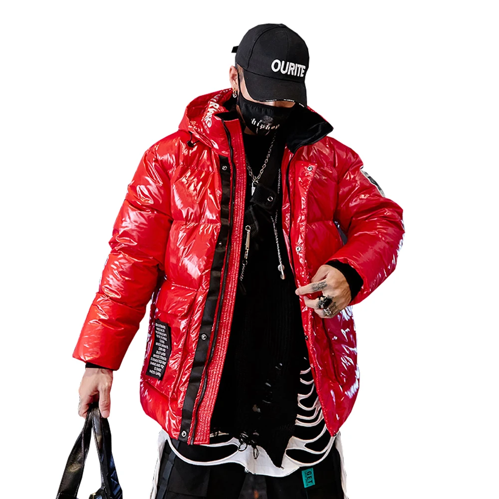 

3XL 2XL Plus Size Winter Mens Down Coats Fashion Mens Jackets And Coats Mens Thick Warm Bright Mens Hoodes Down Jackets Clothing