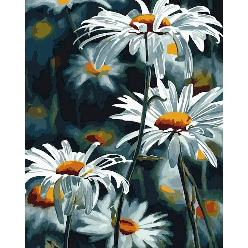 

GATYZTORY 5D алмазная живопись «сделай сам», мозаика маргариток, полноразмерная Алмазная вышивка стразы, цветы, вышивка крестиком для домашнего ...
