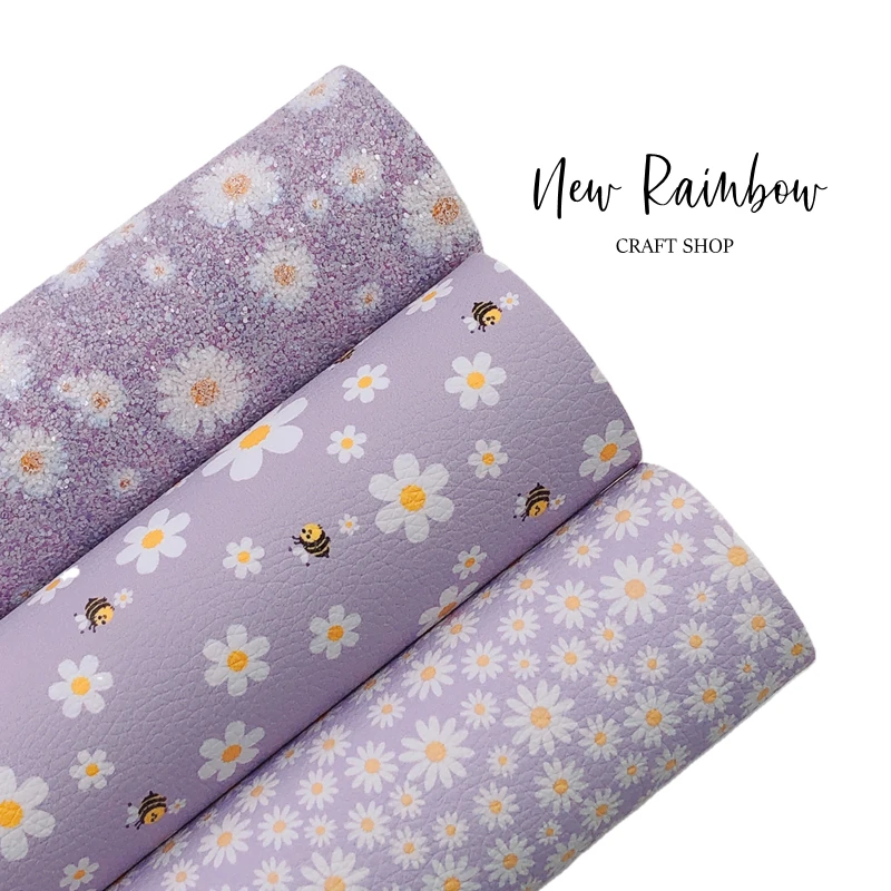 Новинка 30 х2 2 см/A4 прекрасный Сиреневый цветок маргаритки и летающие пчелы букет
