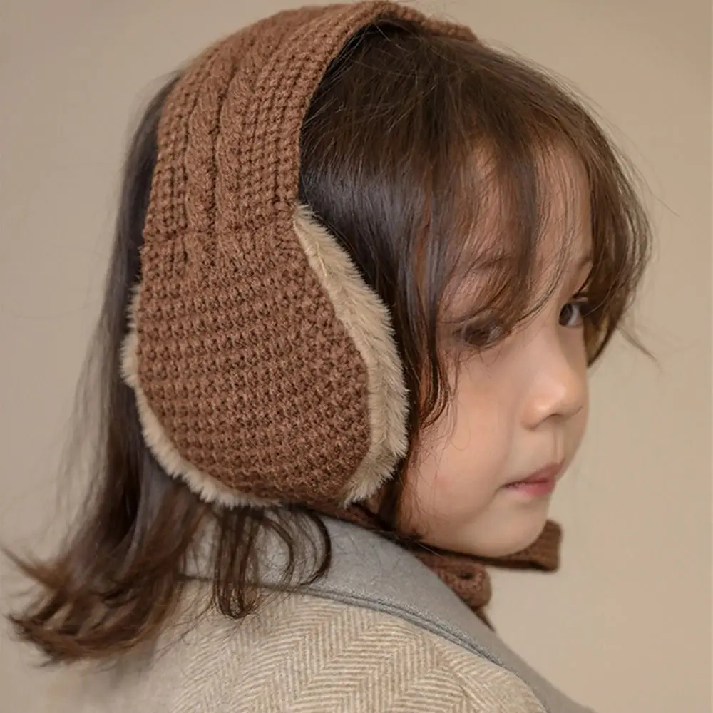 

Fashion Cold Protection Outdoor Ear Warmer Thicken Knitted Earmuffs Winter Warm Strappy Ear-Muffs Children Earflaps