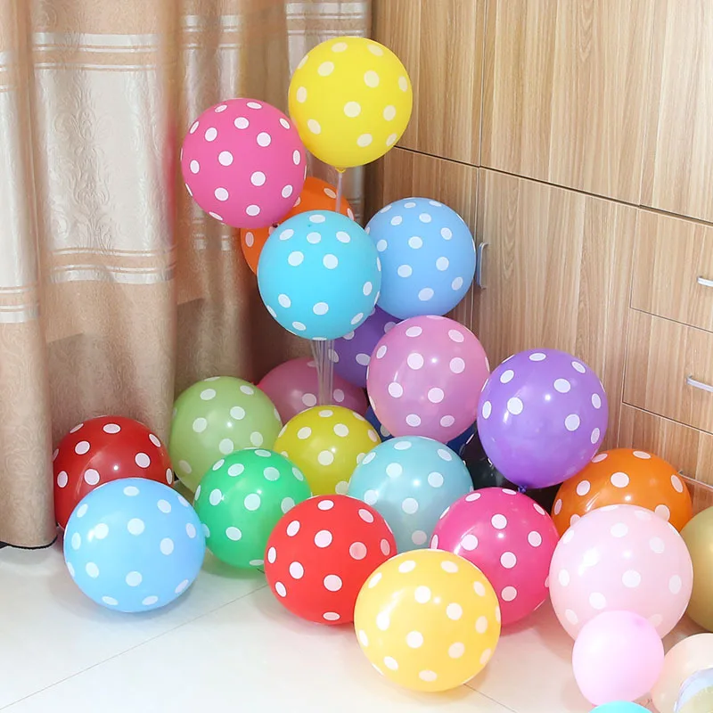 

Polka Dots Balloons Latex Kid Girls Adult Balloon Arch Birthday Baby Shower Wedding Party Decorations Red Blue Pink Yellow