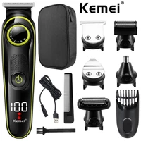 kemei 696 electric hair clipper multifunctional trimmer for men electric shaver for mens razor nose 5 in 1 professional trimmer