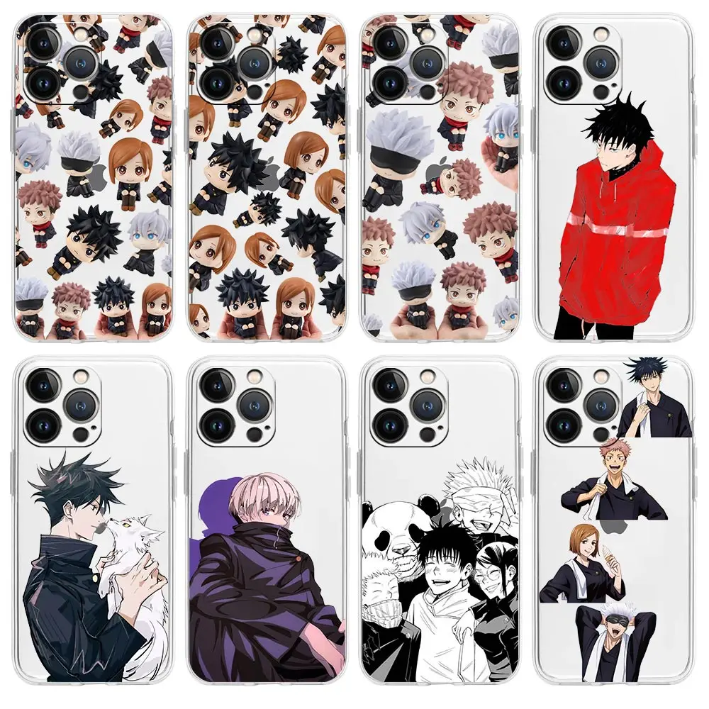 

Gojo Satoru Jujutsu Kaisen Clear Phone Case For iPhone 13 12 11 Pro Max 7 8 Plus Soft Shell For iPhone X XR XS Max SE 2020 Cover