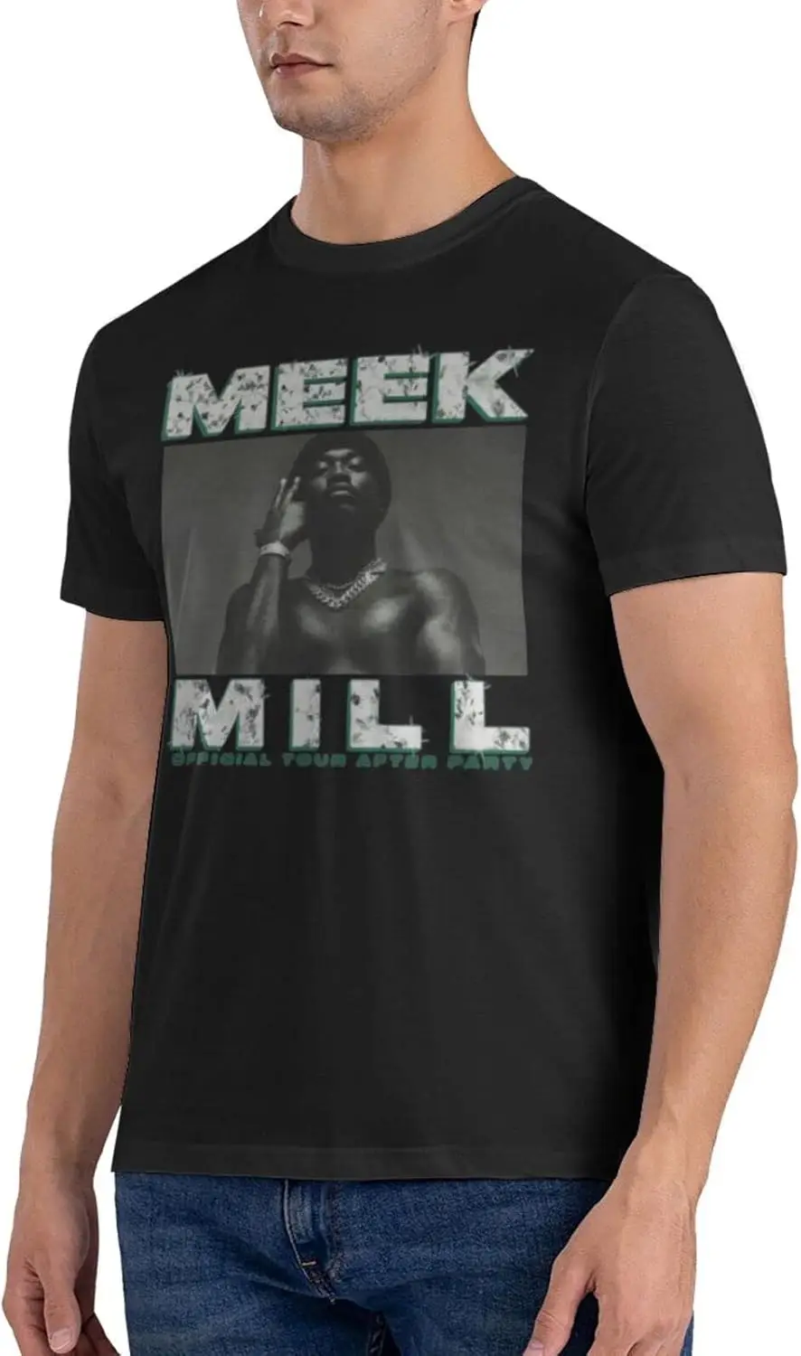 Футболка ROCK BAND Meek Music Mill с круглым вырезом и короткими рукавами классическая