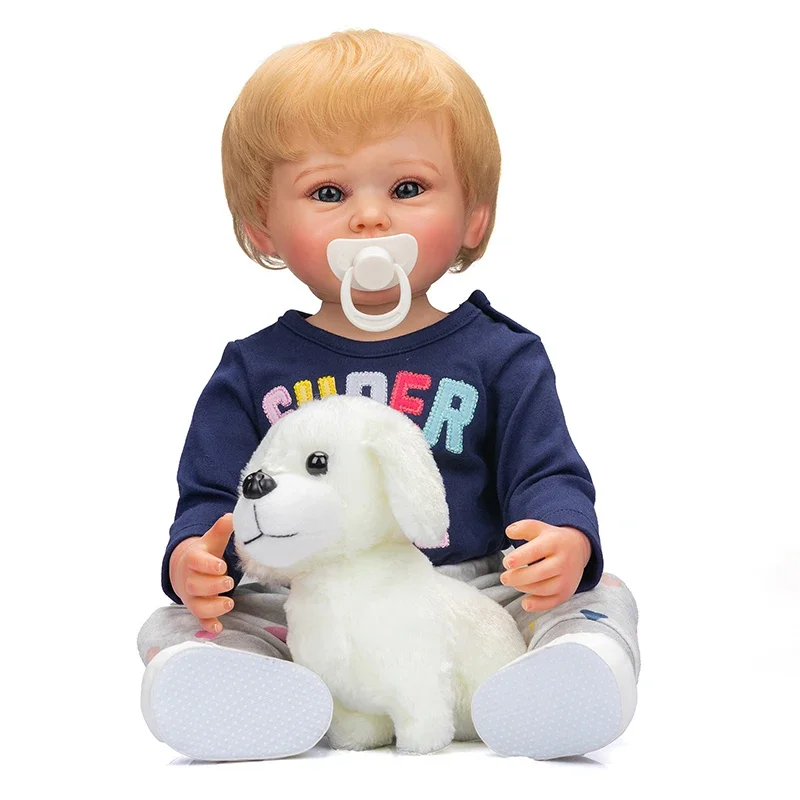Фото 55 см силиконовая мягкая на ощупь кукла Reborn для маленьких мальчиков Bonnie Life Painting, игрушки для маленьких девочек, водонепроницаемая кукла для ванны №4