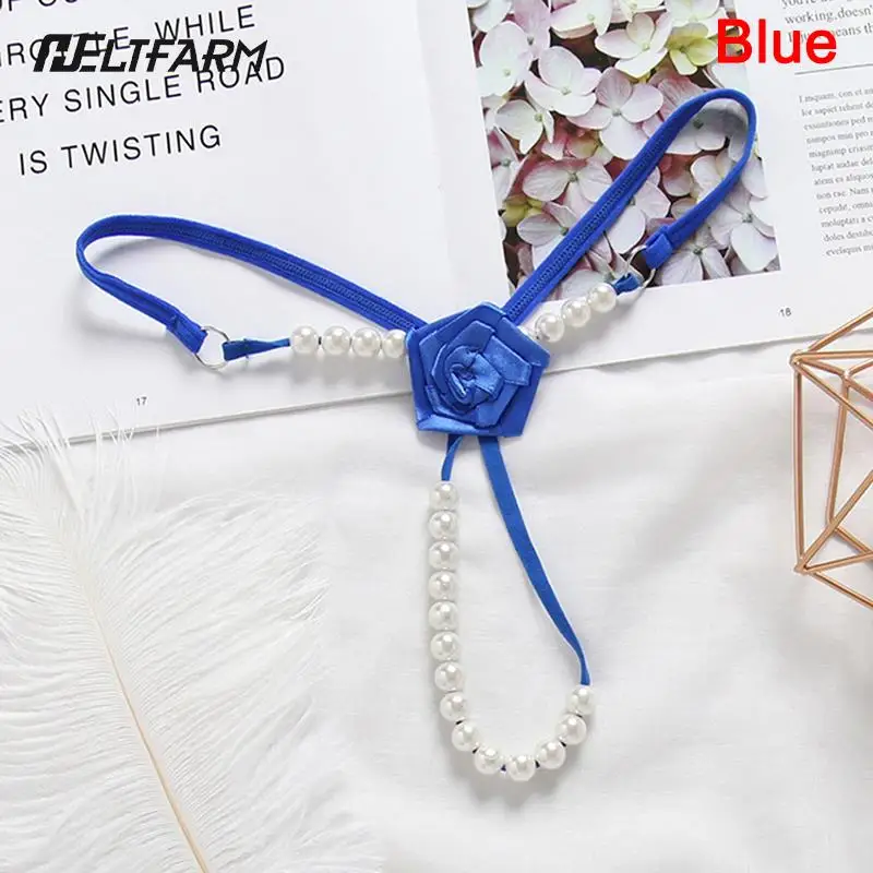 Женские трусы микро стринги женское нижнее белье с жемчугом