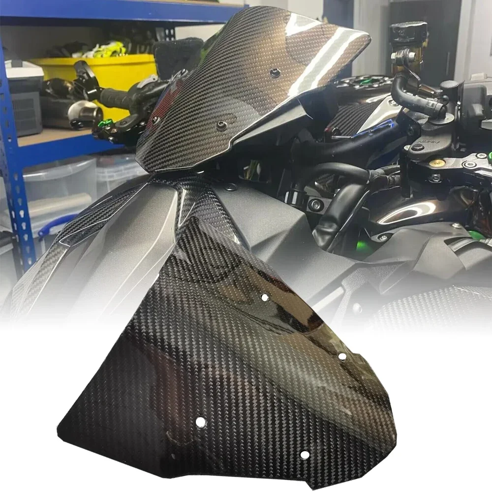 

Ветровое стекло мотоцикла для Kawasaki ZH2 2020 2021 2022 2023 2024 Z H2, аксессуары, экран-дефлектор, измеритель, углеродная крышка