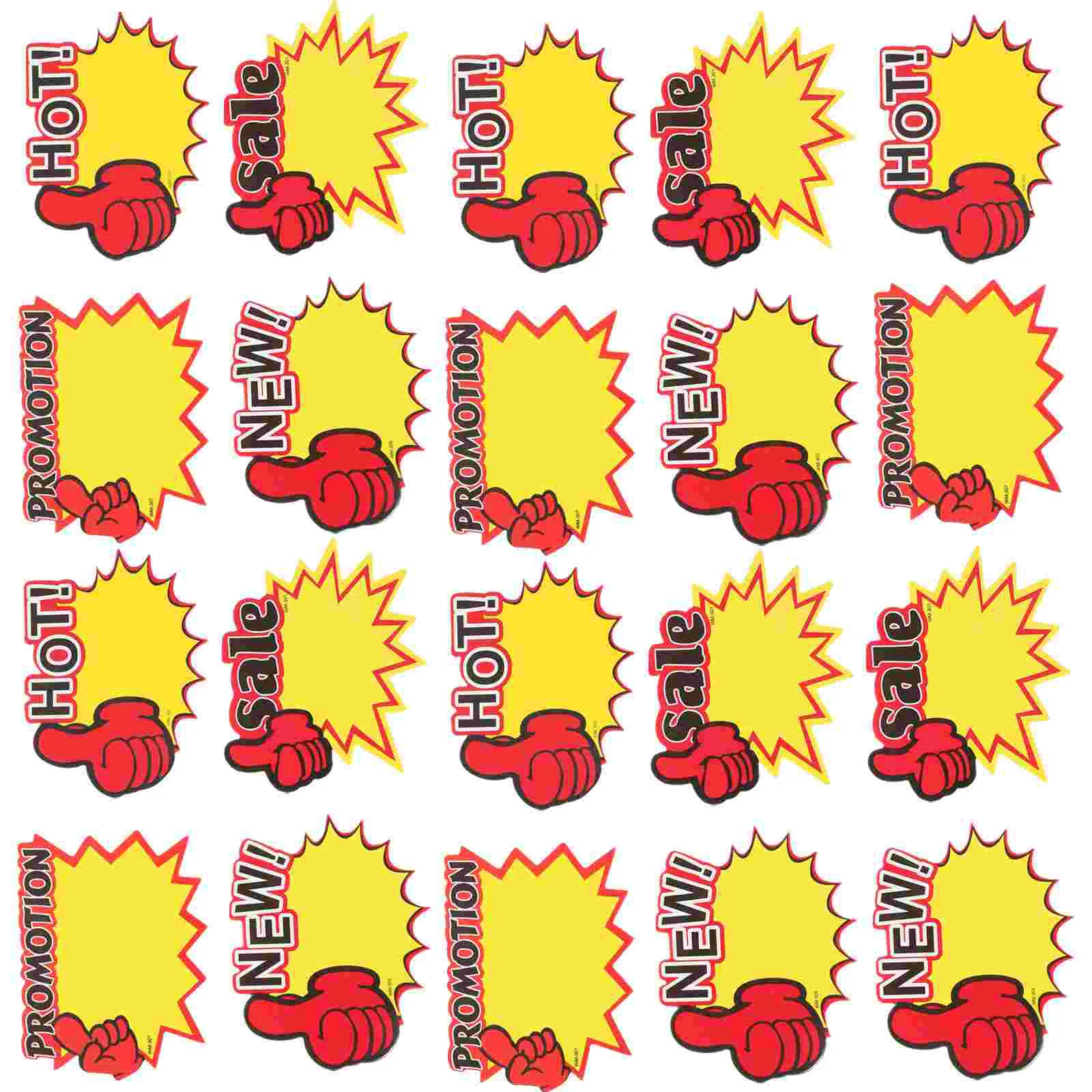 

Commodity Price Tag Labels Signs Display Sales- Cards Supermarket Tags Useful Paper Neon Light