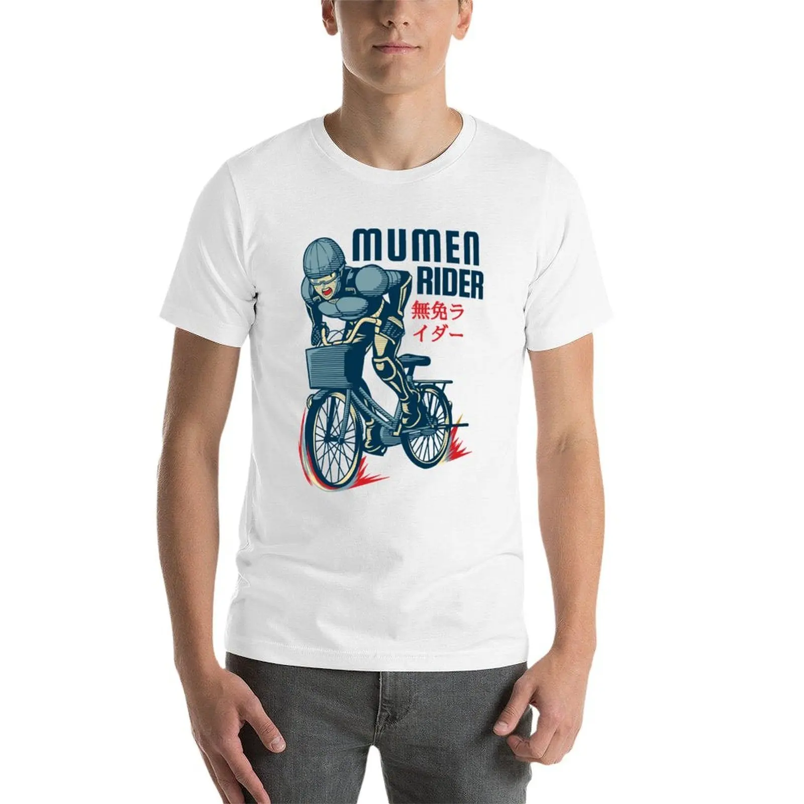 Фото Футболка MUMEN RIDER с коротким рукавом для фанатов манги, свободного кроя, больших размеров №3