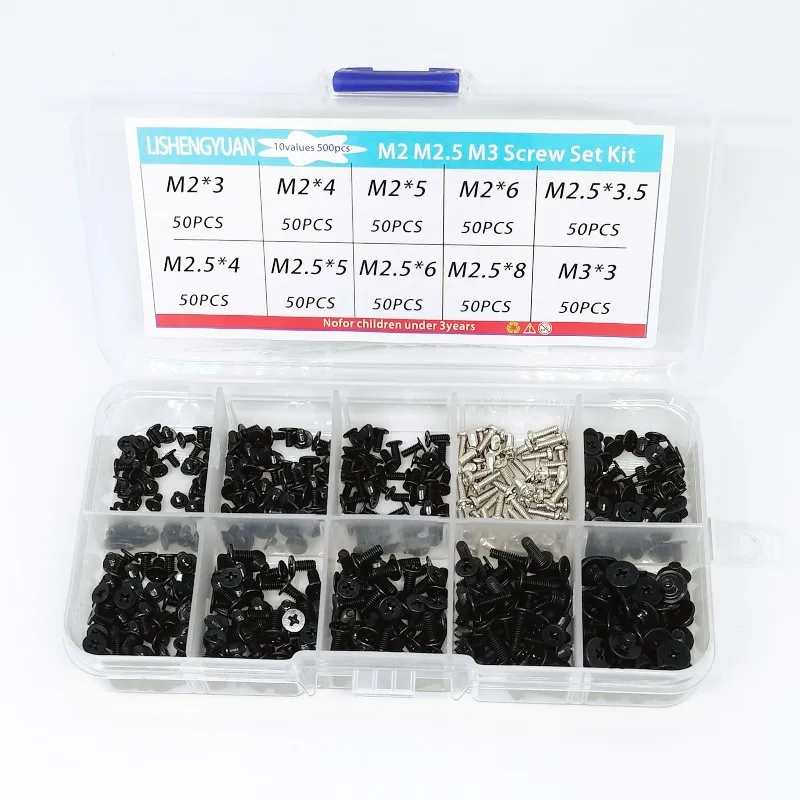 

Набор винтов для ноутбука 500 шт. M2 M2.5 M3