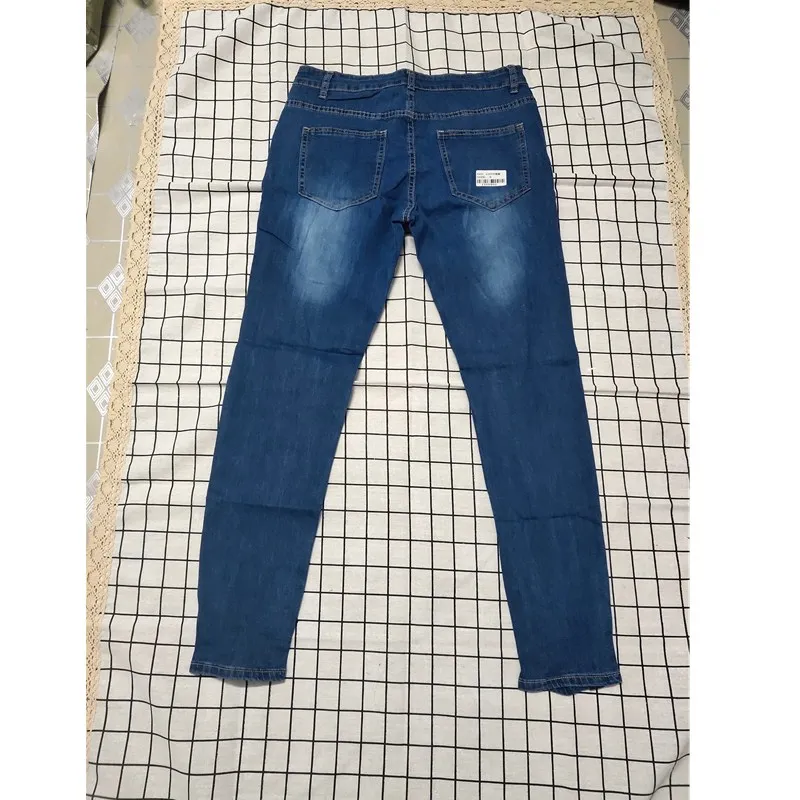 Blue Black Grey Jeans Men Elastic Waist Skinny Jeans for Men 2022 Stretch Ripped Pants Streetwear Mens Jogging Denim Trousers